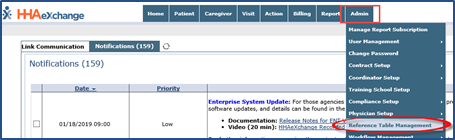 Admin - Reference Table Management